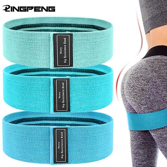 Yoga Resistance Band Non-Slip Non-Curling Hip Squats Leg Workout Home Gym Durable Elastic Fitness Unisex